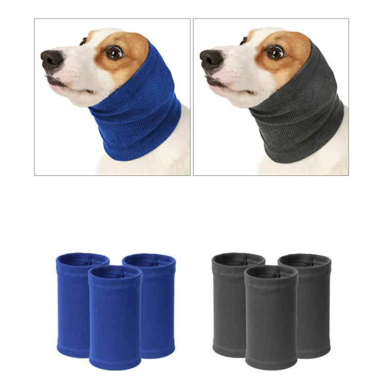 Dog Comforting Headgear Pet Scare Prevention Headscarf, Specification: S(Grey) - Caps by PMC Jewellery | Online Shopping South Africa | PMC Jewellery