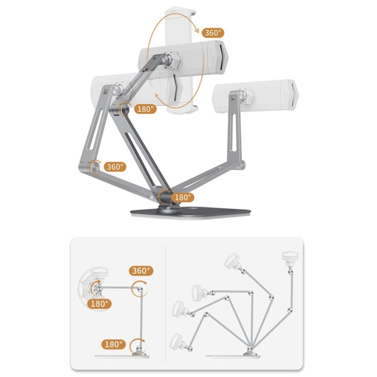 Boneruy P47 Tablet Computer Stand Desktop Mobile Phone Stand(Black) - free shipping - PMC TechLife - Order now!