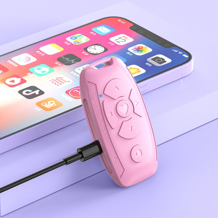 S86 Car Key Shape Multifunctional Bluetooth Selfie Video Remote Control(Pink) - Phone Remote Control by PMC Jewellery | Online Shopping South Africa | PMC Jewellery