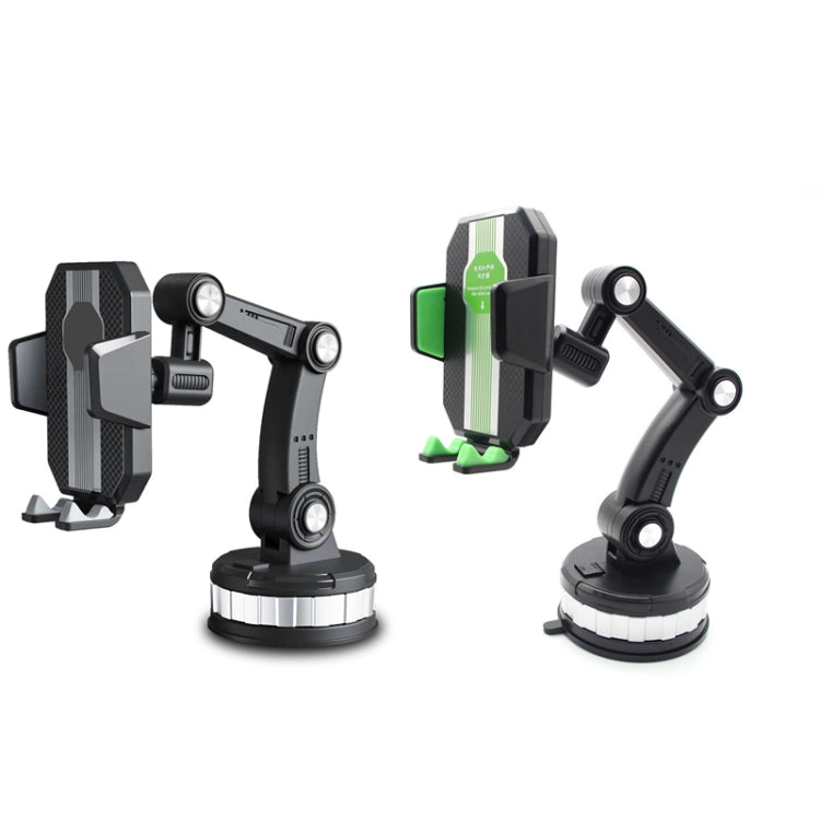 X-0566 Big Suction Cup Car Phone Holder Center Console Phone Holder(Black Green) - Car Holders by PMC TechLife | Online Shopping South Africa | PMC TechLife