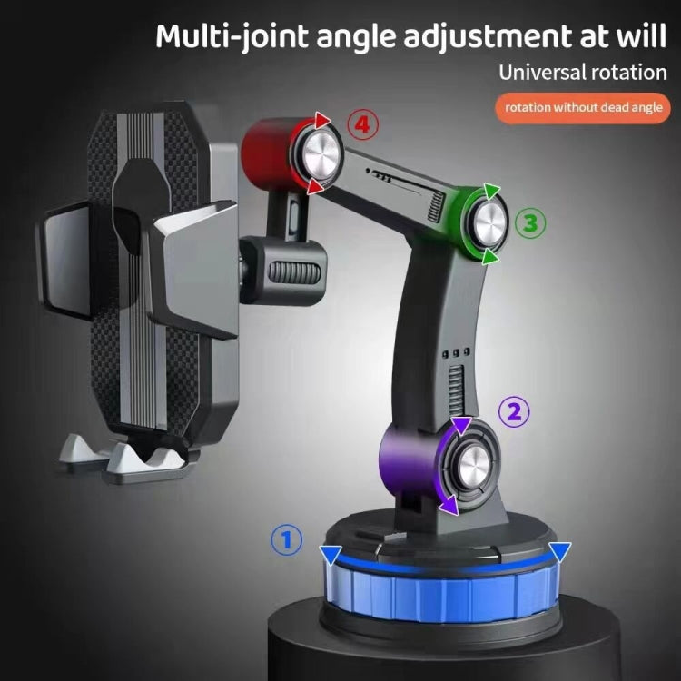 X-0566 Big Suction Cup Car Phone Holder Center Console Phone Holder(Black Green) - Car Holders by PMC TechLife | Online Shopping South Africa | PMC TechLife