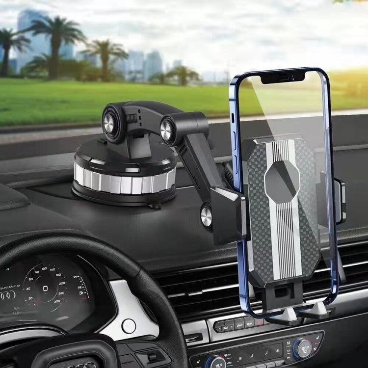 X-0566 Big Suction Cup Car Phone Holder Center Console Phone Holder(Black Green) - Car Holders by PMC TechLife | Online Shopping South Africa | PMC TechLife