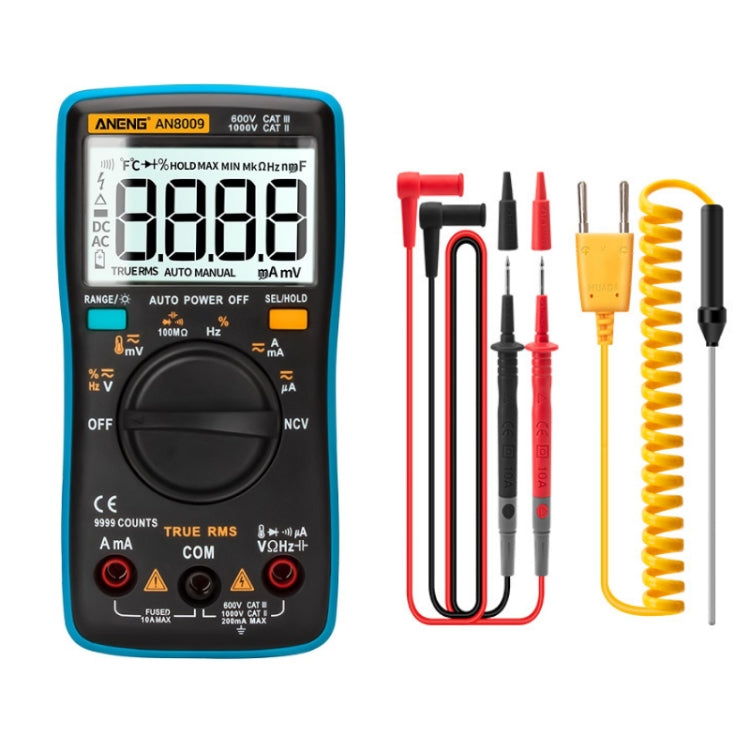 ANENG AN8009 NVC Digital Display Multimeter, Specification: Standard(Blue) - Current & Voltage Tester by ANENG | Online Shopping South Africa | PMC Jewellery | Buy Now Pay Later Mobicred