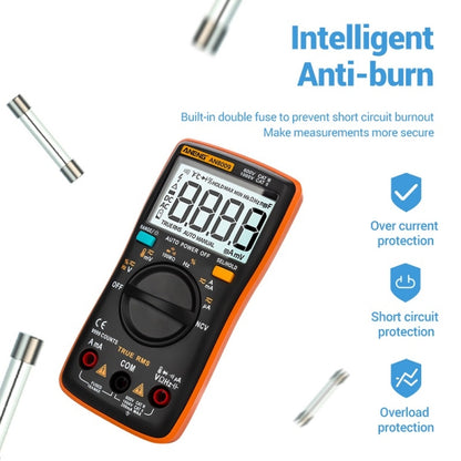 ANENG AN8009 NVC Digital Display Multimeter, Specification: Standard with Cable(Black) - Current & Voltage Tester by ANENG | Online Shopping South Africa | PMC Jewellery | Buy Now Pay Later Mobicred