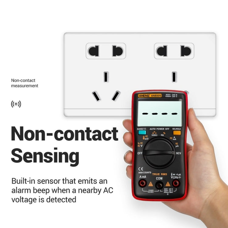 ANENG AN8009 NVC Digital Display Multimeter, Specification: Standard with Cable(Orange) - free shipping - PMC TechLife - Order now!