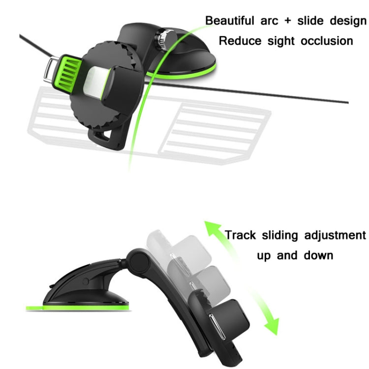 Car Diamond Suction Cup Mobile Phone Holder(Green) - Car Holders by PMC TechLife | Online Shopping South Africa | PMC TechLife