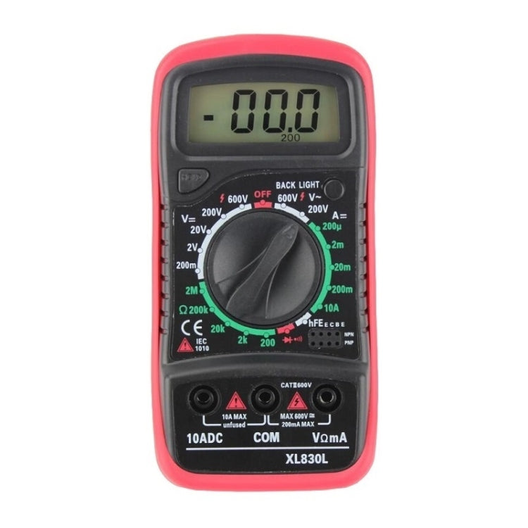 ANENG XL830L Multi-Function Digital Display High-Precision Digital Multimeter, Specification: Bubble Bag Packing(Red) - free shipping - PMC TechLife - Order now!