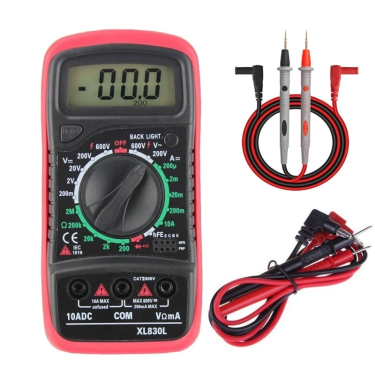 ANENG XL830L Multi-Function Digital Display High-Precision Digital Multimeter, Specification: Standard+10A Extra Tip Pen(Red) - free shipping - PMC TechLife - Order now!