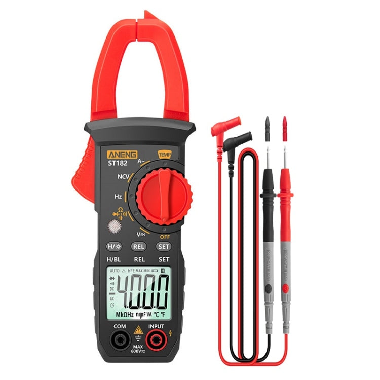 ANENG Intelligent Digital Backlit Clamp-On High-Precision Multimeter, Specification: ST182 with Temp Measurement - Digital Multimeter by ANENG | Online Shopping South Africa | PMC TechLife | Buy Now Pay Later Mobicred