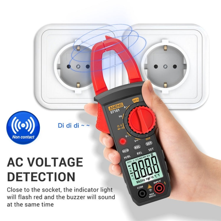 ANENG Intelligent Digital Backlit Clamp-On High-Precision Multimeter, Specification: ST182 with Temp Measurement - Digital Multimeter by ANENG | Online Shopping South Africa | PMC TechLife | Buy Now Pay Later Mobicred