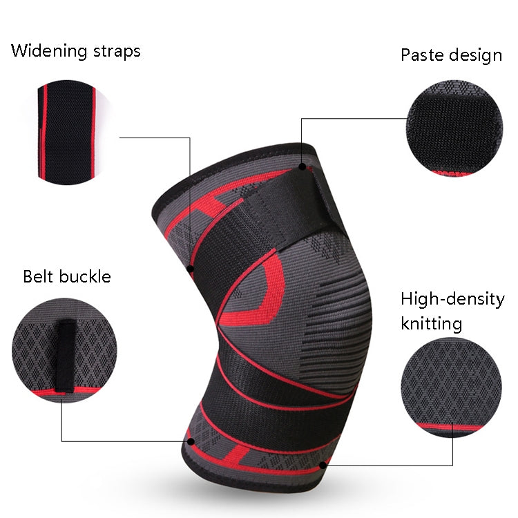 Pressurized Tape Knit Sports Knee Pad, Specification: XL (Black) - Sports Safety by PMC Jewellery | Online Shopping South Africa | PMC Jewellery