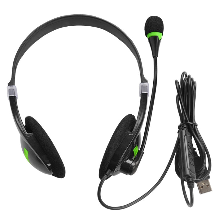 USB440 Universal USB Computer Cable Head Wearable Electricity Music Voice Headphones(Black Bare Metal) - Multimedia Headset by PMC TechLife | Online Shopping South Africa | PMC TechLife