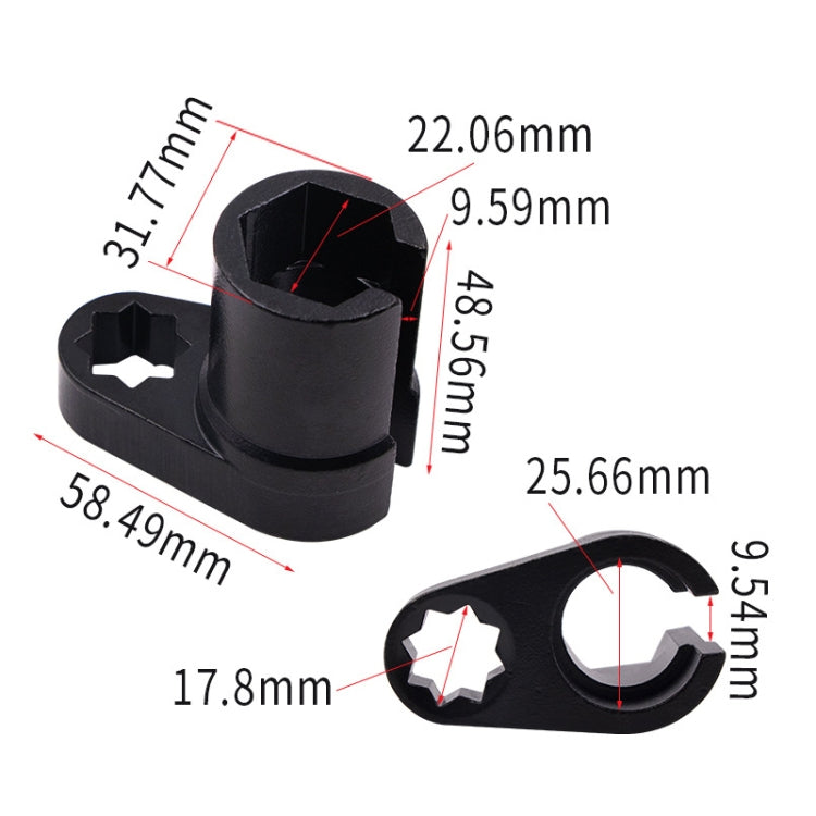 22mm Car Oxygen Sensor Sleeve Disassembly Wrench Tool(1/2 inch Plum Angle) - Hand Tool Sets by PMC TechLife | Online Shopping South Africa | PMC TechLife