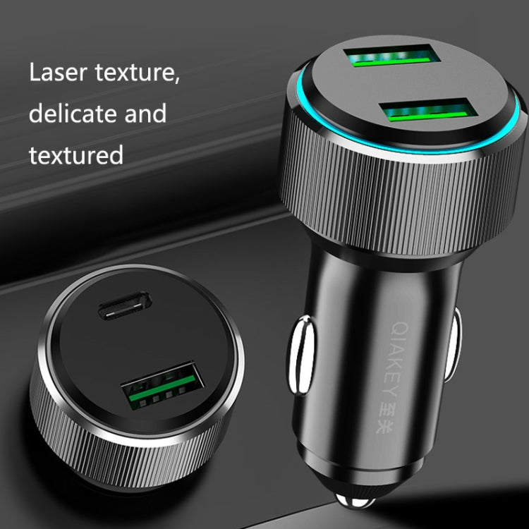 QIAKEY TM328L Dual Port Fast Charge Car Charger - Car Charger by QIAKEY | Online Shopping South Africa | PMC TechLife