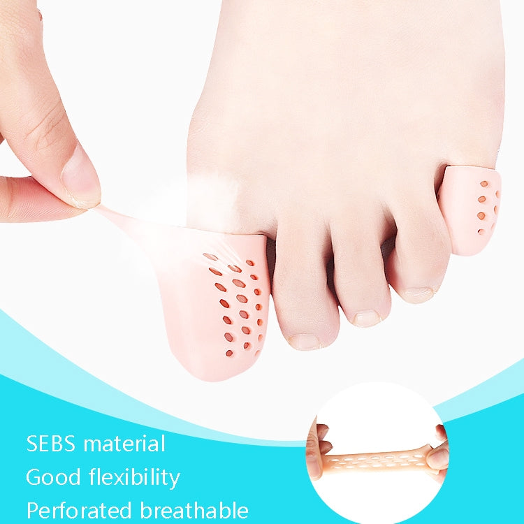 10 Pairs With Hole Toe Set High Heels Anti-Wear Anti-Pain Toe Protective Cover, Size: L(Bright Skin) - Corrector by PMC Jewellery | Online Shopping South Africa | PMC Jewellery