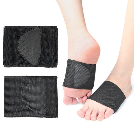 2 Pairs Flat Foot Bow Support Half Pad Elastic Bandage Foot Pad(Black S (35-38 Yard)) - Corrector by PMC Jewellery | Online Shopping South Africa | PMC Jewellery