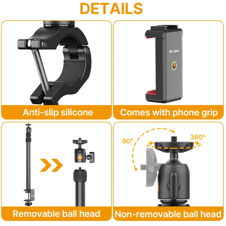 Ulanzi  Vijim LS02  Live Desktop Extension Arm Light Stand  For Ring Light DSLR Camera - free shipping - PMC TechLife - Order now!