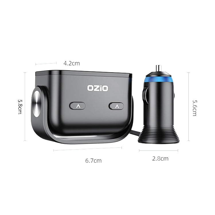 Ozio Car Charger Cigarette Lighter Conversion Plug, Model: Y48QA Black All Agreement Flash Charge - Car Charger by PMC Jewellery | Online Shopping South Africa | PMC Jewellery