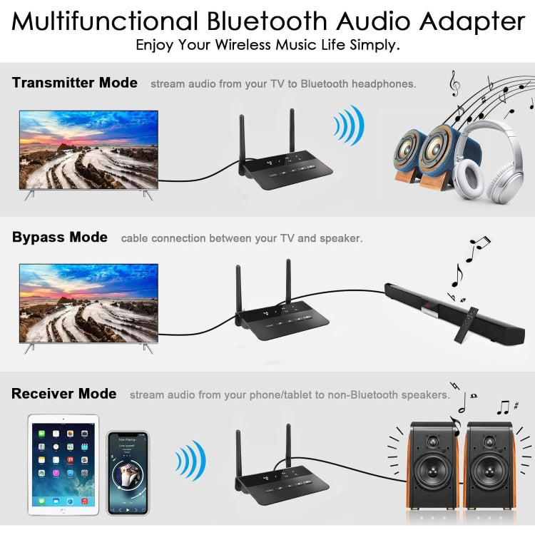 MB2 CSR Wireless Audio Adapter Bluetooth 5.0 Receiver & Transmitter - Audio Receiver Transmitter by PMC TechLife | Online Shopping South Africa | PMC TechLife