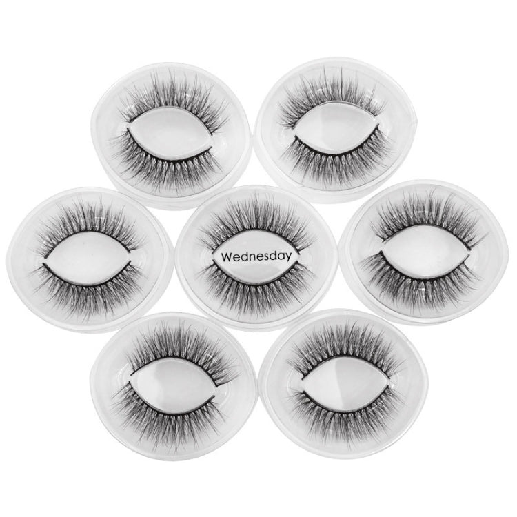 ShidiShangpin 3D Mink False Eyelashes Natural Three-Dimensional 7 Pairs Of Eyelashes Set(Wednesday) - Eyes by PMC Jewellery | Online Shopping South Africa | PMC Jewellery