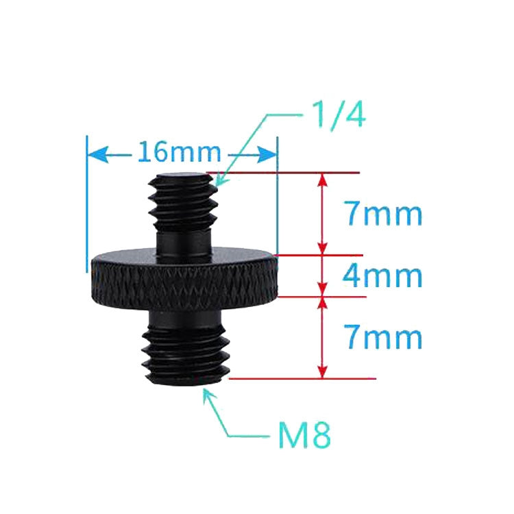 4 PCS Screw Adapter A27 1/4 Male to M8 Male Screw -  by PMC TechLife | Online Shopping South Africa | PMC TechLife