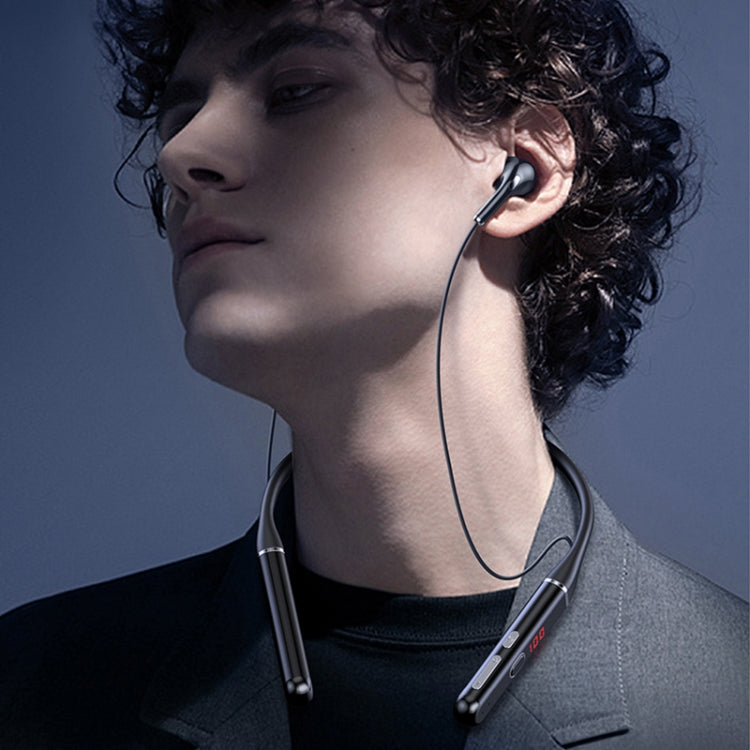 S650 HIFI Bluetooth Wireless Neckband Earphone Support TF Card(Black) - Neck-mounted Earphone by PMC Jewellery | Online Shopping South Africa | PMC Jewellery