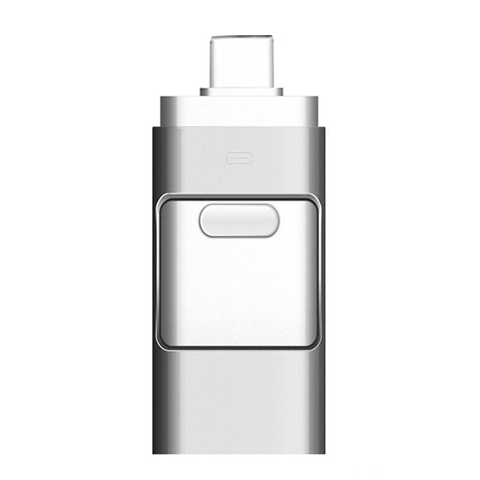 256GB Type-C + 8 Pin + USB 3.0  3 In 1 OTG Metal USB Flash Drive(Silver) - U Disk & Card Reader by PMC TechLife | Online Shopping South Africa | PMC TechLife