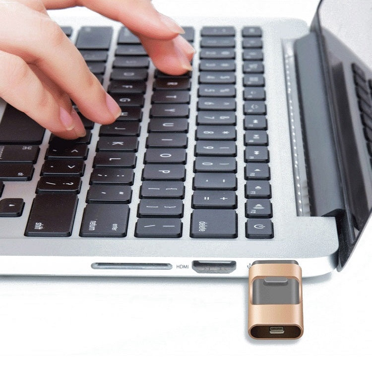 256GB Type-C + 8 Pin + USB 3.0  3 In 1 OTG Metal USB Flash Drive(Rose Gold) - U Disk & Card Reader by PMC TechLife | Online Shopping South Africa | PMC TechLife