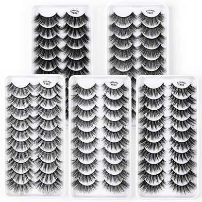 10 Pairs 3D Cat Eye False Eyelashes Naturally Thick And Fluffy Eyelashes(Y609) - Eyes by PMC Jewellery | Online Shopping South Africa | PMC Jewellery