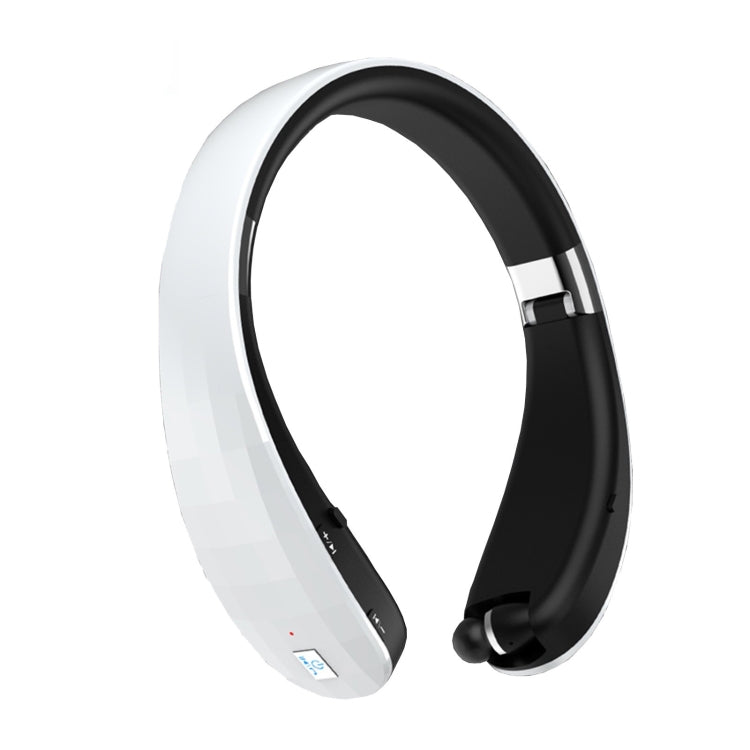 Telescopic Neck-Mounted Folding Bluetooth Earphone(White) - Neck-mounted Earphone by PMC TechLife | Online Shopping South Africa | PMC TechLife