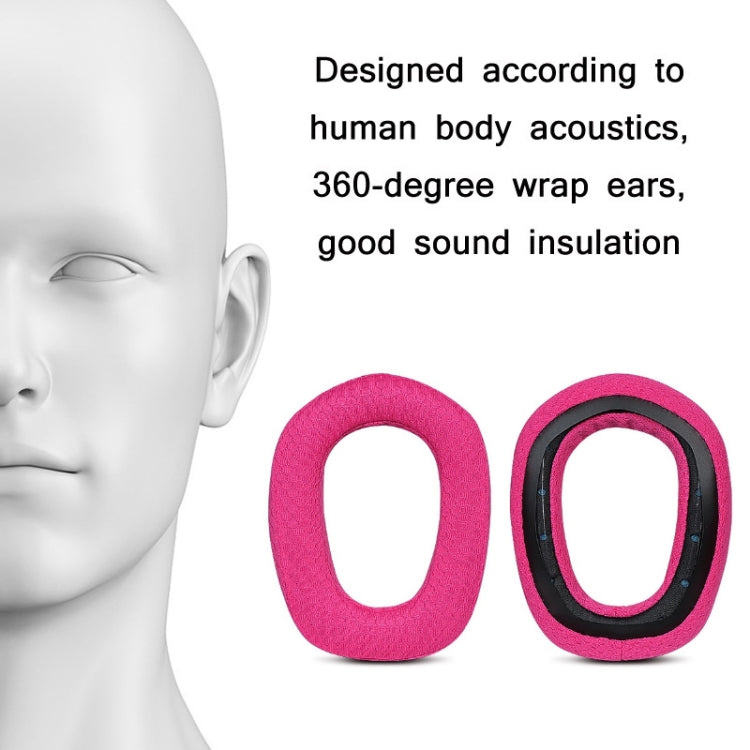 1 Pair Sponge Earmuff Headrest Pad For Logitech G435, Color: Rose Red Earmuffs - Earmuff & Pad by PMC TechLife | Online Shopping South Africa | PMC TechLife