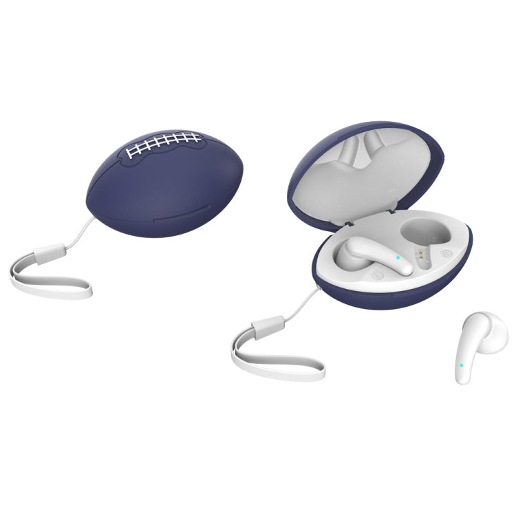 JYP-LR18 TWS Bluetooth 5.0 Rugby Shape Semi-In-Ear Game Earphone(Blue) - TWS Earphone by PMC Jewellery | Online Shopping South Africa | PMC Jewellery