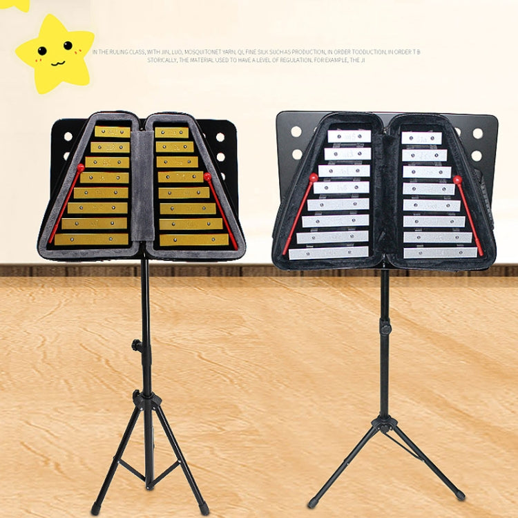 JZ-35 16-Tone Double Row Carillon Orff Percussion Instrument, Color: Golden - Percussion Instruments by PMC TechLife | Online Shopping South Africa | PMC TechLife