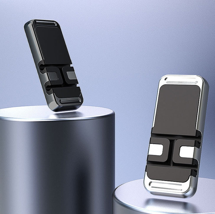 2 PCS S15 Magnetic Aluminum Alloy Bracket Data Cable Storage Sticker Car Phone Holder(Black) - Car Holders by PMC TechLife | Online Shopping South Africa | PMC TechLife