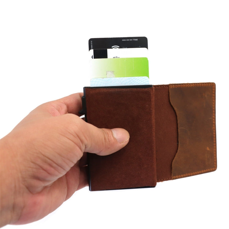 Anti-Theft Positioning Wallet Men Card Holder Mini Wallets For Airtag(Cowhide Black) - Wallet Series by PMC TechLife | Online Shopping South Africa | PMC TechLife