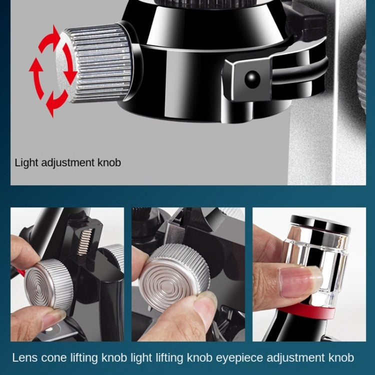 HD 1200 Times Microscope Children Educational Toys(Black) - Digital Microscope by PMC TechLife | Online Shopping South Africa | PMC TechLife | Buy Now Pay Later Mobicred