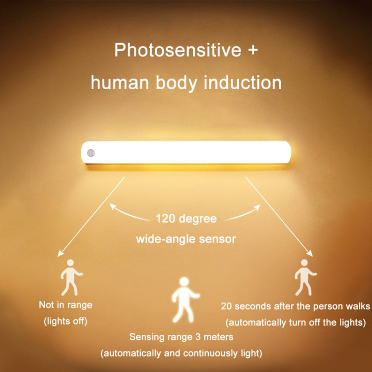 Magnetic Rechargeable Cabinet Bedside Human Body Induction Lamp, Specification: 200 mAh Without Switch 15cm(Yellow Light) - Sensor LED Lights by PMC TechLife | Online Shopping South Africa | PMC TechLife