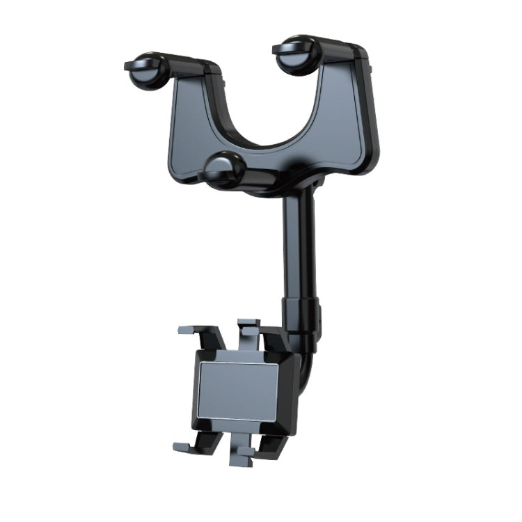 ZJ099 360 Degree Rotating Car Rearview Mirror Phone Holder(Classic Black) - Car Holders by PMC TechLife | Online Shopping South Africa | PMC TechLife