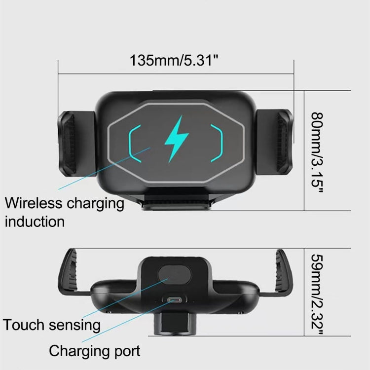 S15 15W QI Magnetic Car Wireless Charging Holder For Folding Screen Phone(Black) - Wireless Charger Holders by PMC TechLife | Online Shopping South Africa | PMC TechLife