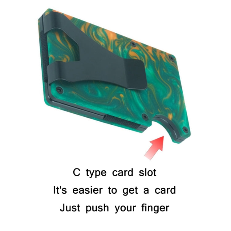 RFID Anti-Degaussing Resin Ultra-Thin Card Holder(Green) - free shipping - PMC TechLife - Order now!