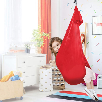 Kids Elastic Hammock Indoor Outdoor Swing, Size: 1x2.8m (Red) - Hammocks by PMC Jewellery | Online Shopping South Africa | PMC Jewellery | Buy Now Pay Later Mobicred