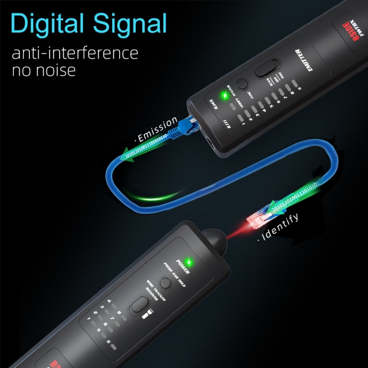 BSIDE FWT8X  Dual Mode Network Wire Tracker Cable Toner RJ45 RJ11 Accurate Ethernet LAN Tracer - Lan Cable and Tools by PMC TechLife | Online Shopping South Africa | PMC TechLife