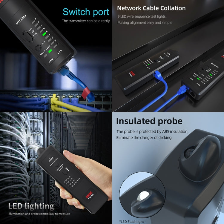 BSIDE FWT8X  Dual Mode Network Wire Tracker Cable Toner RJ45 RJ11 Accurate Ethernet LAN Tracer - Lan Cable and Tools by PMC TechLife | Online Shopping South Africa | PMC TechLife