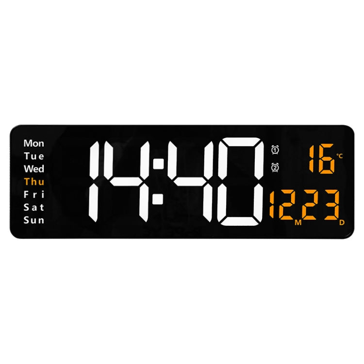 6626 Living Room Wall-Mounted Large Screen Display LED Digital Clock, Color: Orange Temperature - free shipping - PMC TechLife - Order now!