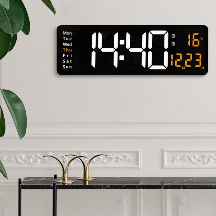 6626 Living Room Wall-Mounted Large Screen Display LED Digital Clock, Color: Orange Temperature - free shipping - PMC TechLife - Order now!
