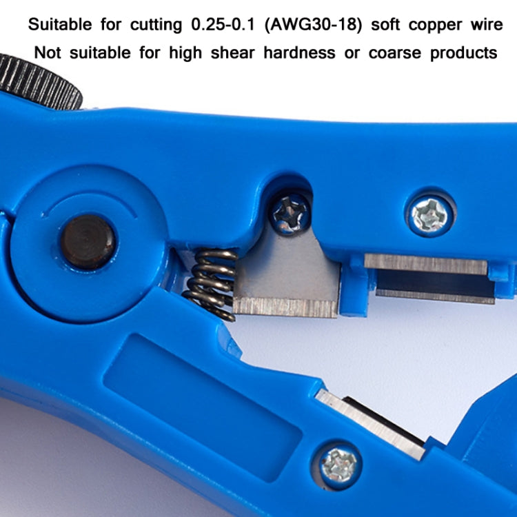 Electrician Multifunctional Coaxial Cable Stripper(Blue PE Bag) - Lan Cable and Tools by PMC TechLife | Online Shopping South Africa | PMC TechLife