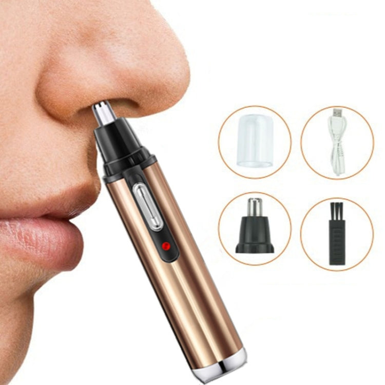 Electric Nose Hair Trimmer USB Rechargeable Eyebrow Trimmer Shaver( Gold) - free shipping - PMC TechLife - Order now!