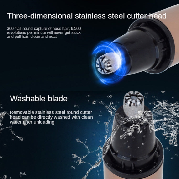 Electric Nose Hair Trimmer USB Rechargeable Eyebrow Trimmer Shaver( Blue) - free shipping - PMC TechLife - Order now!