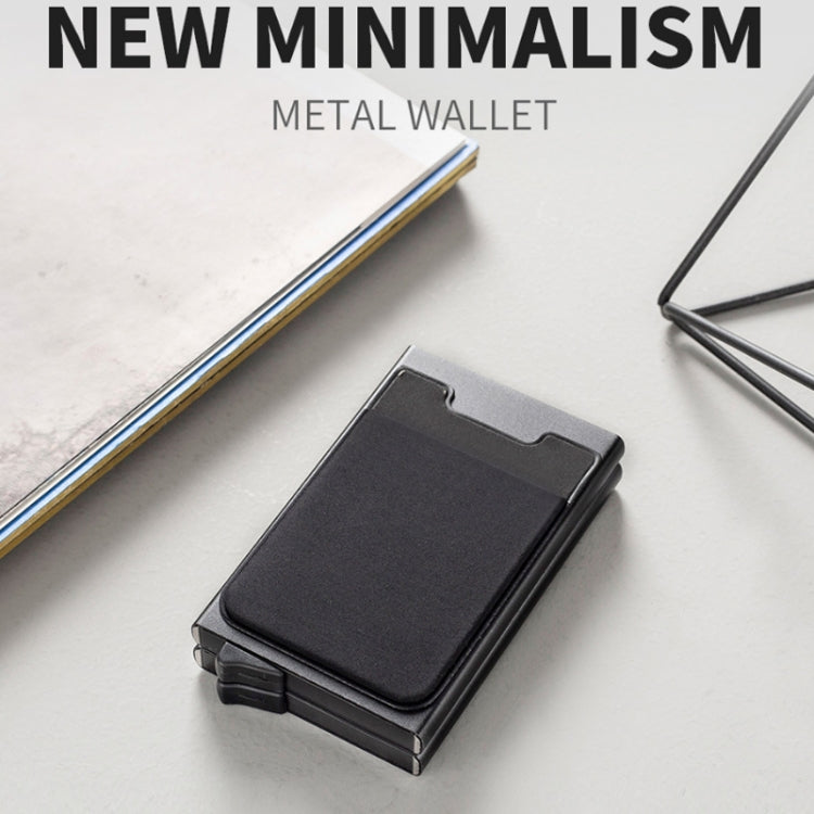 RFID Aluminum Alloy Anti-Degaussing Coin Card Holder(Black Silver) - free shipping - PMC TechLife - Order now!