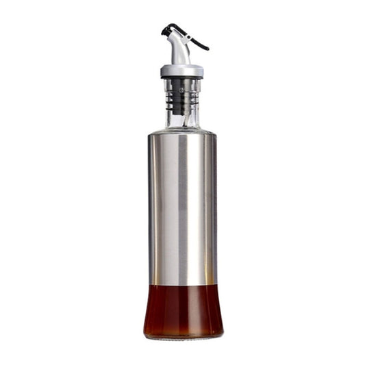 Stainless Steel Glass Oil Bottle Kitchen Pressed Seasoning Bottle, Capacity: 300ml - Condiment Bottles & Hip Flasks by PMC Jewellery | Online Shopping South Africa | PMC Jewellery